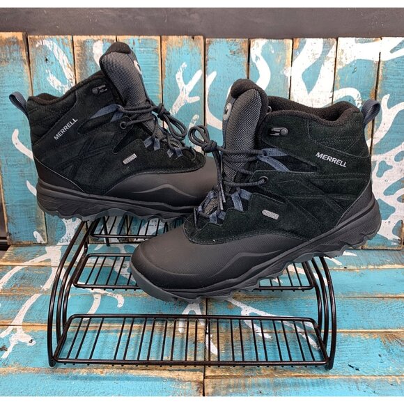 Merrell Thermo Shiver J09625 Mens Sz 9 Blk Suede Waterproof Hiker Boot - Picture 1 of 10